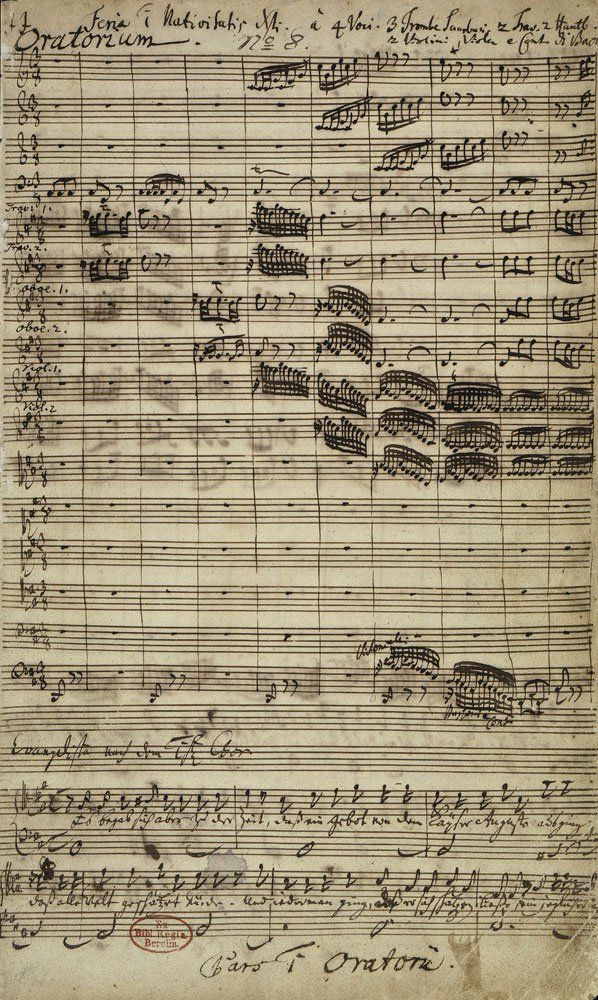 Weihnachtsoratorium, Eingangschor, Autograph