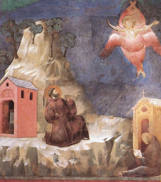 Giotto di Bondone (1267 oder 1276–1337) (attributed): <em>Stigmatization of St Francis,</em> Basilika San Francesco