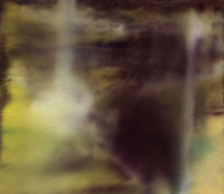 Ein weiteres abstraktes Bild von Gerhard Richter. Mit Öl sind auf Leinwand verschiedene Gelbtöne gemalt.